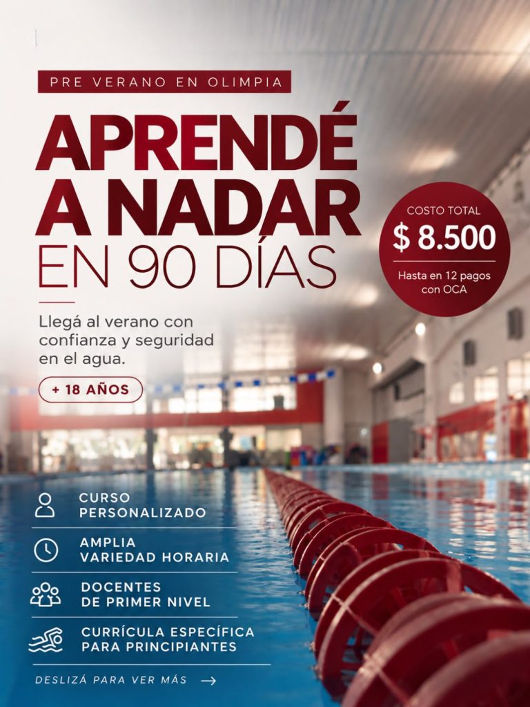 Aprendé a nadar en 90 días, con un programa personalizado